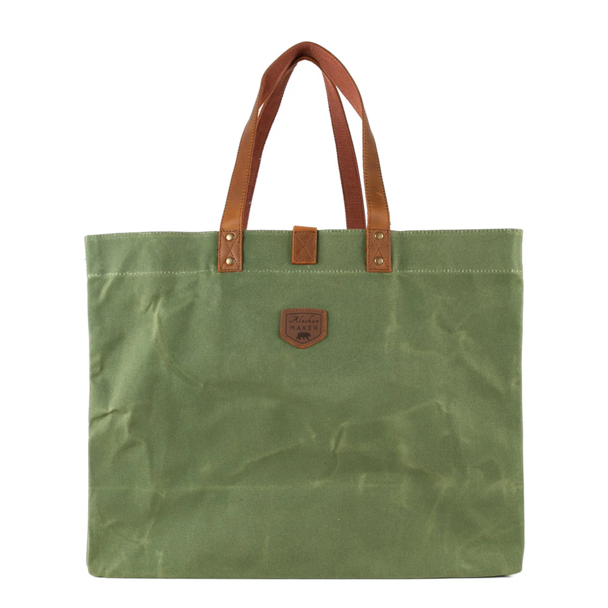 Large Waxed Canvas East West Bags - Image 7