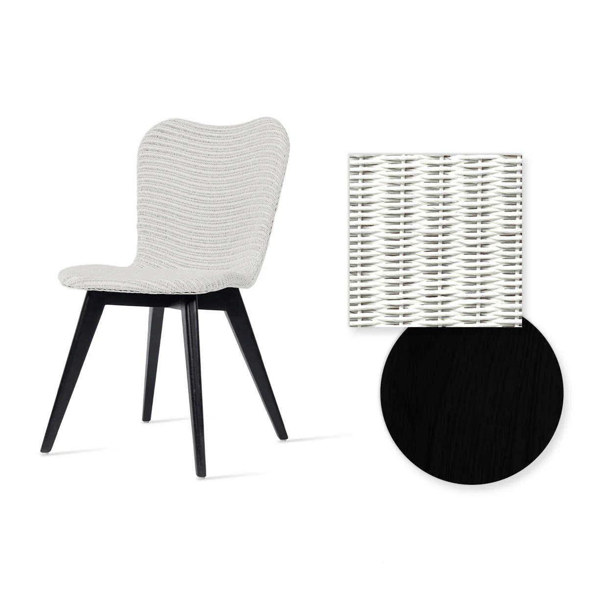 Lily Indoor Dining Chair with Black Wood Legs - Image 10