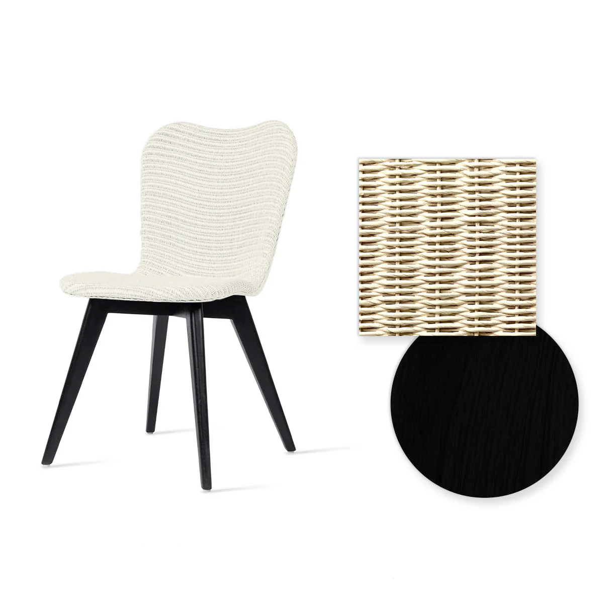 Lily Indoor Dining Chair with Black Wood Legs - Image 12