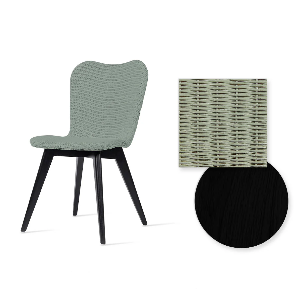 Lily Indoor Dining Chair with Black Wood Legs - Image 17