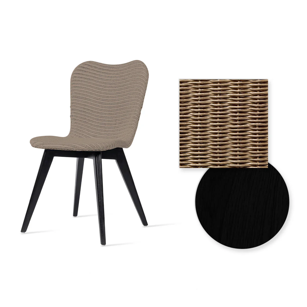 Lily Indoor Dining Chair with Black Wood Legs - Image 20