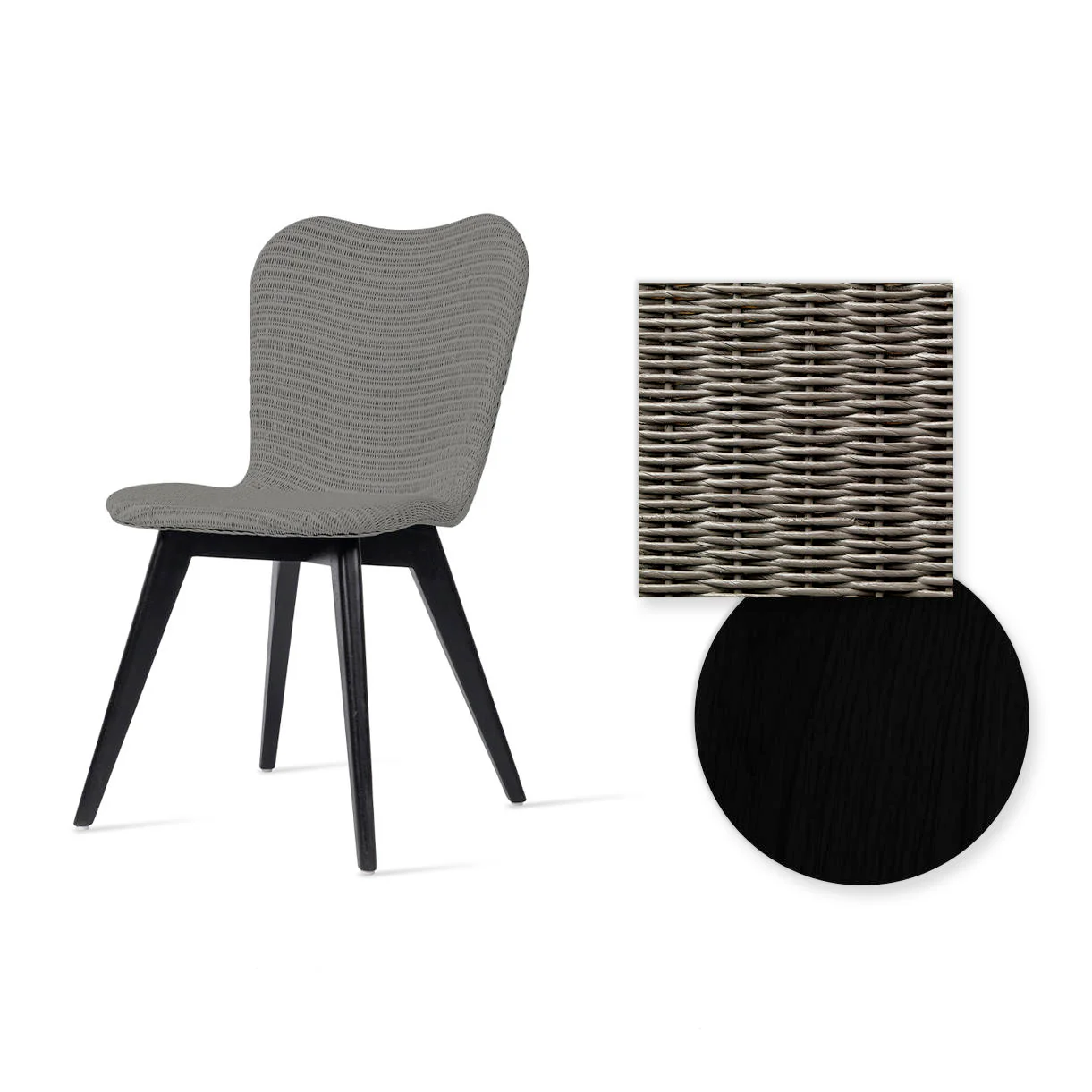 Lily Indoor Dining Chair with Black Wood Legs - Image 21