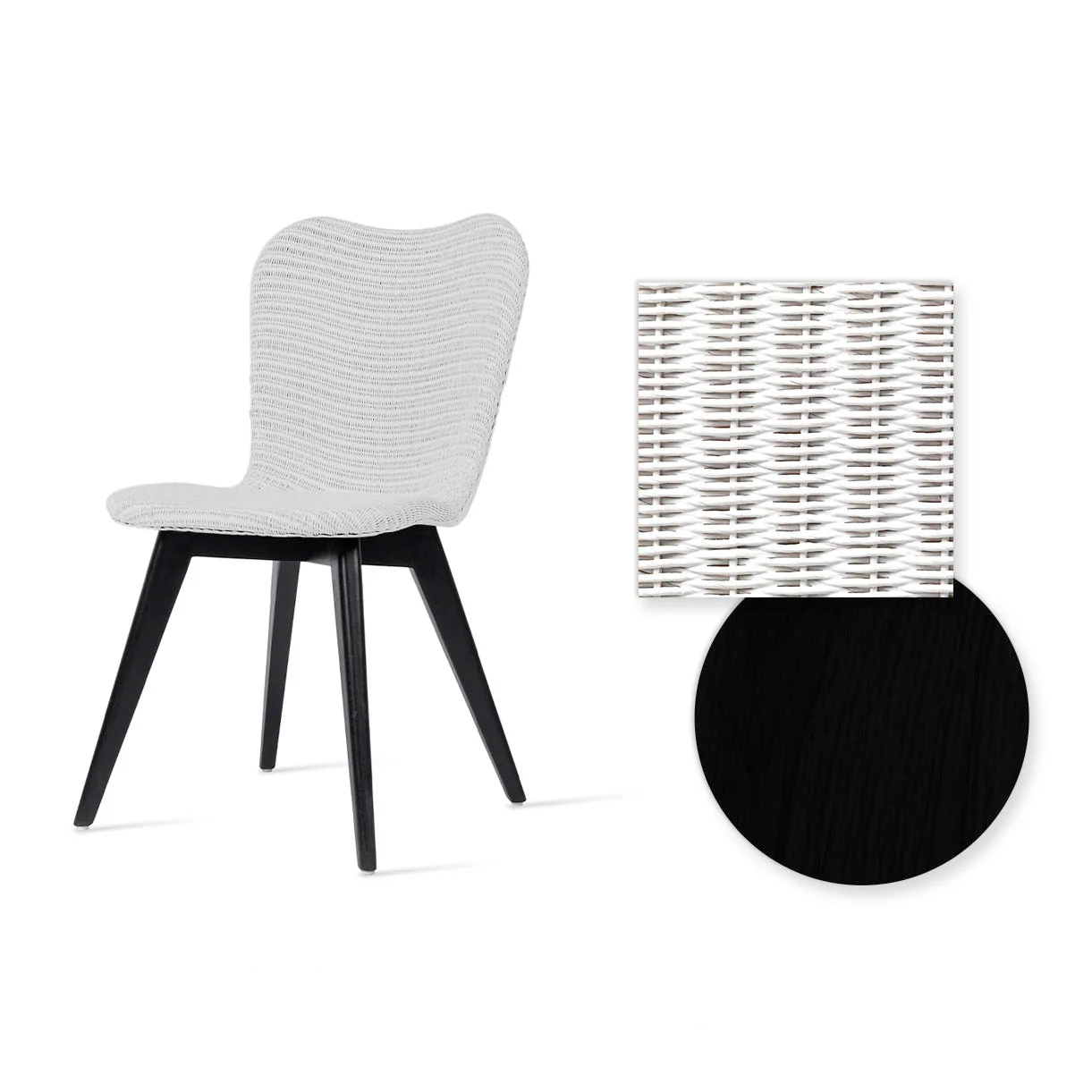 Lily Indoor Dining Chair with Black Wood Legs - Image 7
