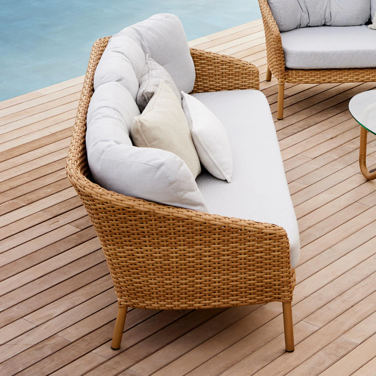 Ocean Large Woven Outdoor 3 Seater Sofa - Image 2