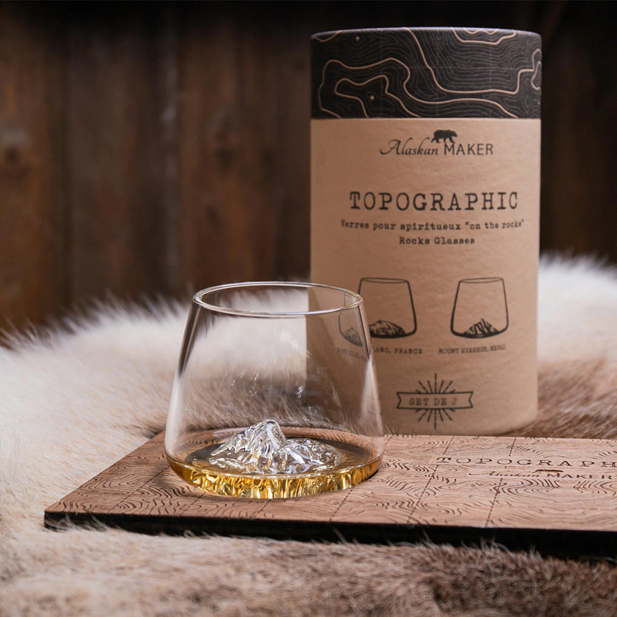 Pair of Topographic Mountain Tumbler Glasses - Image 4