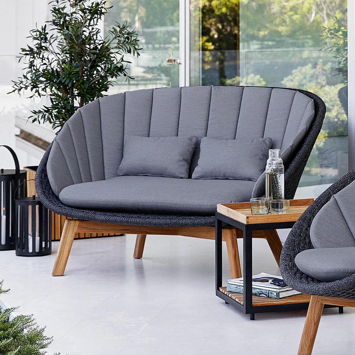 Peacock Rope Lounge 2 Seat Sofa - Image 2