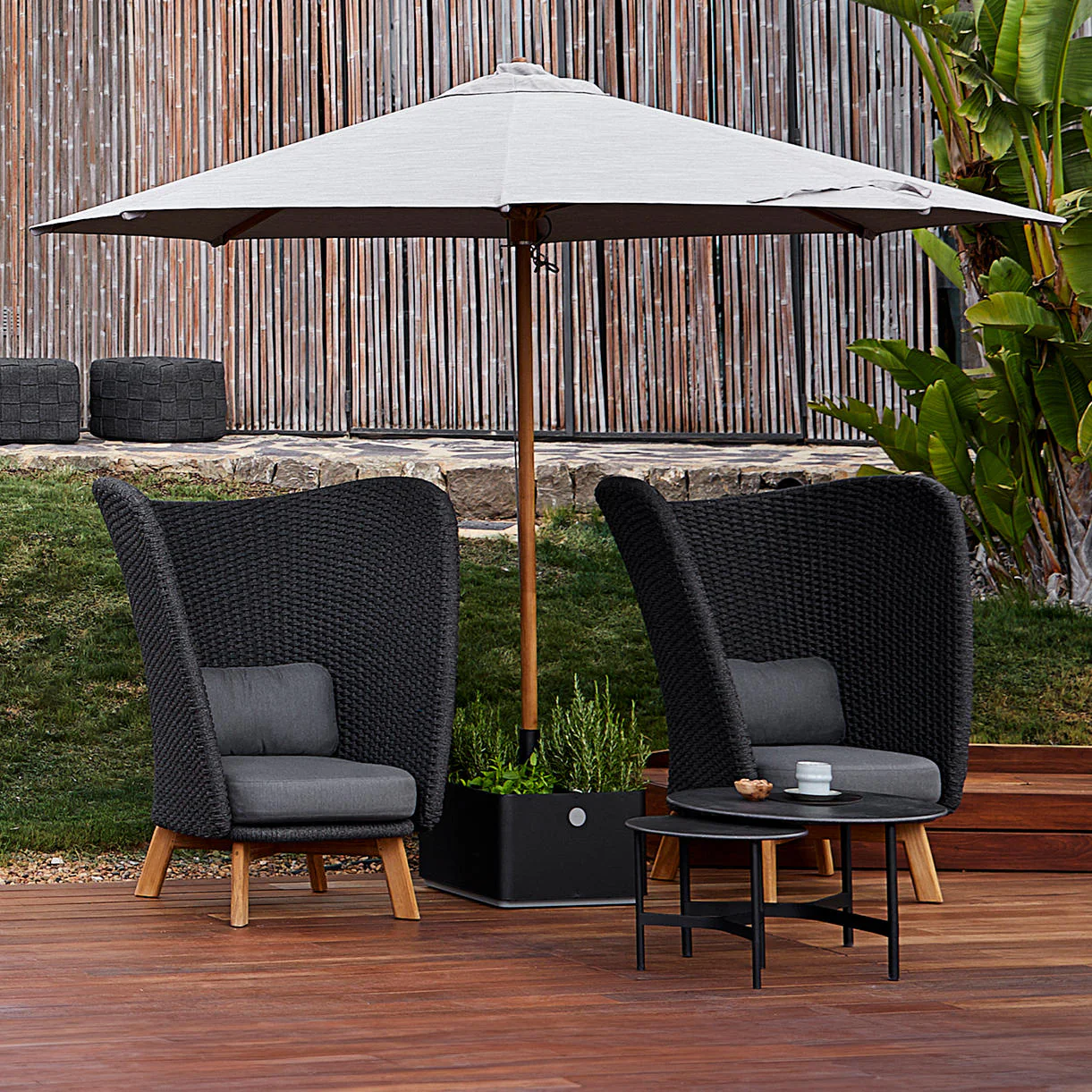 Peacock Rope Wing Highback Chair - Image 3