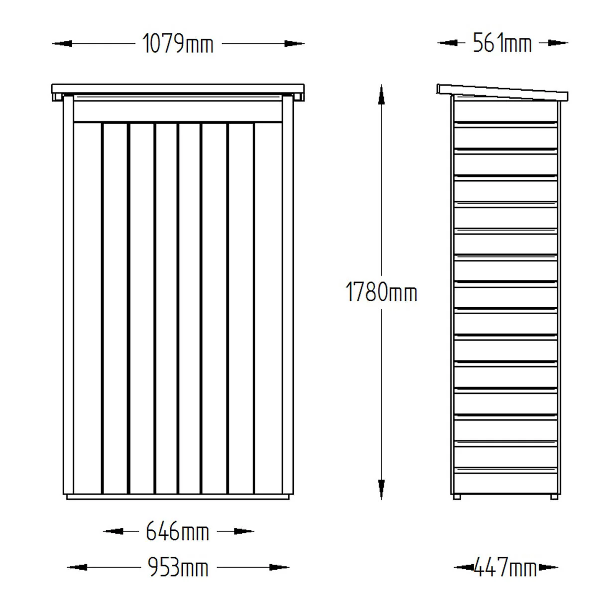 Pent Roofed Tall Garden Stores - Image 4