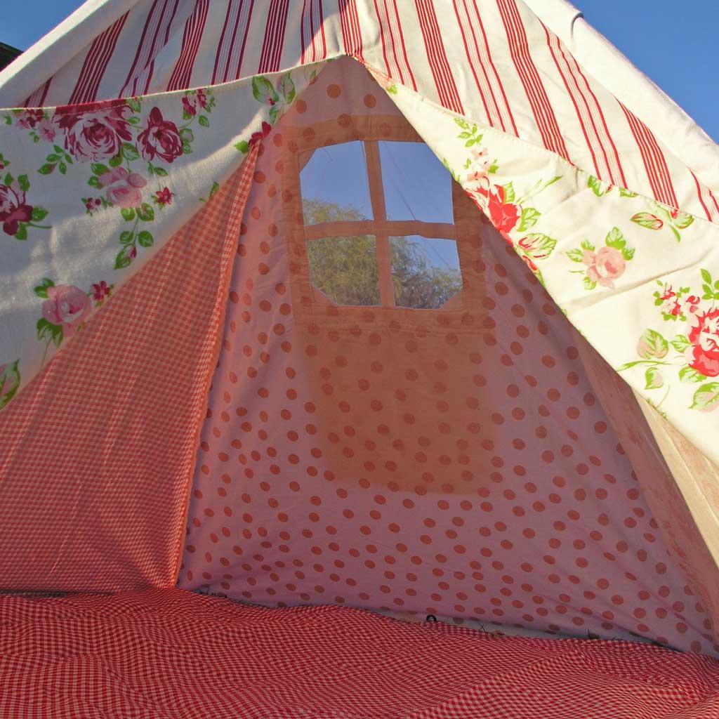 Pink Stripe Print Wigwam - Image 2