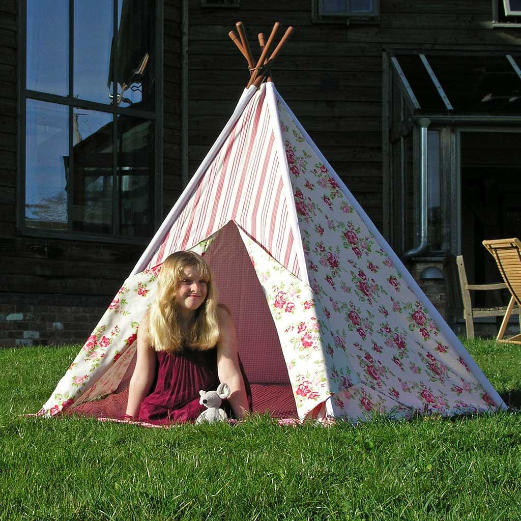 Pink Stripe Print Wigwam - Image 5