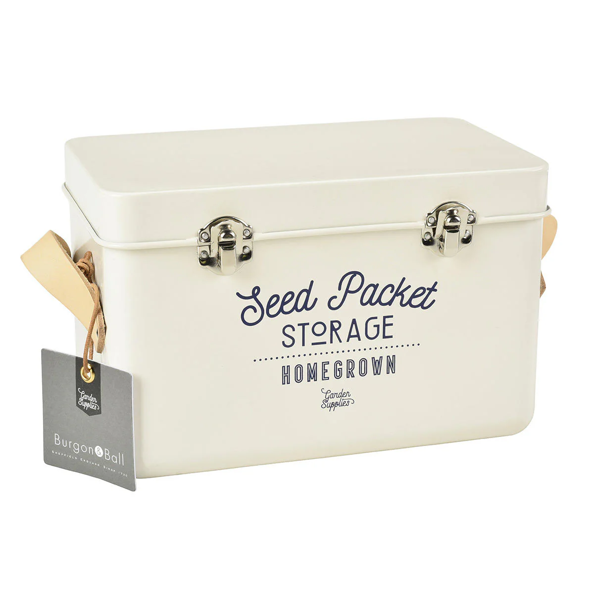 Retro Leather Handled Seed Tin - Image 4