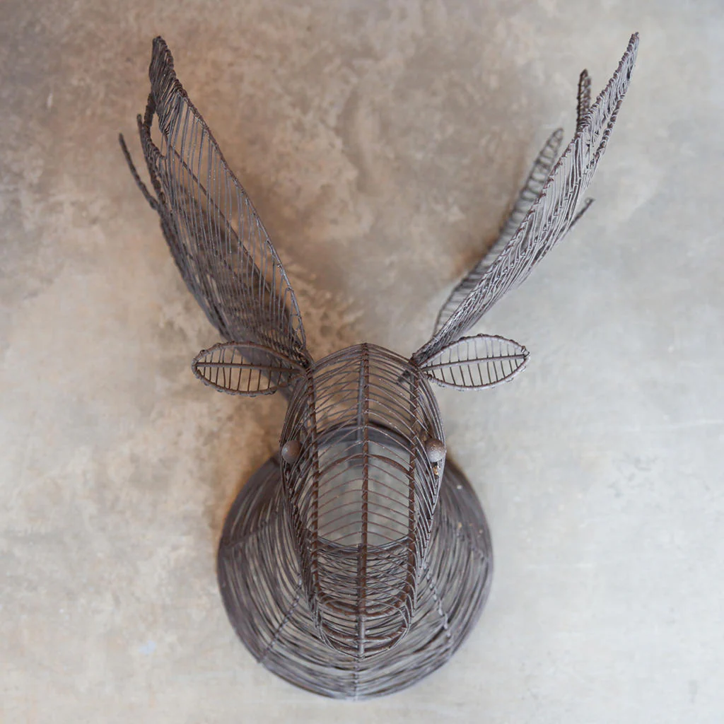 Rustic Wire Moose Head - Image 2
