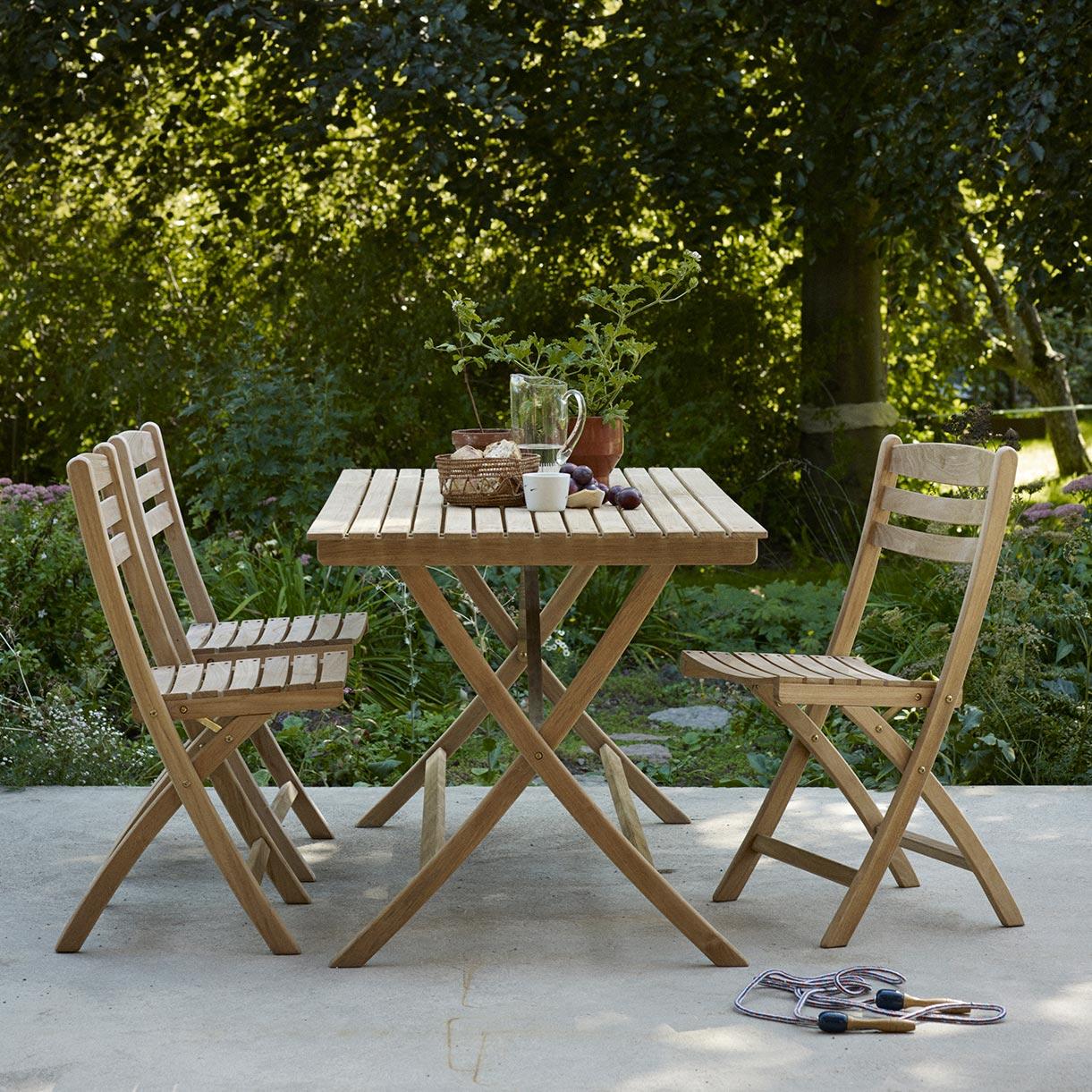 Selandia Folding Rectangular Teak Table - Image 2
