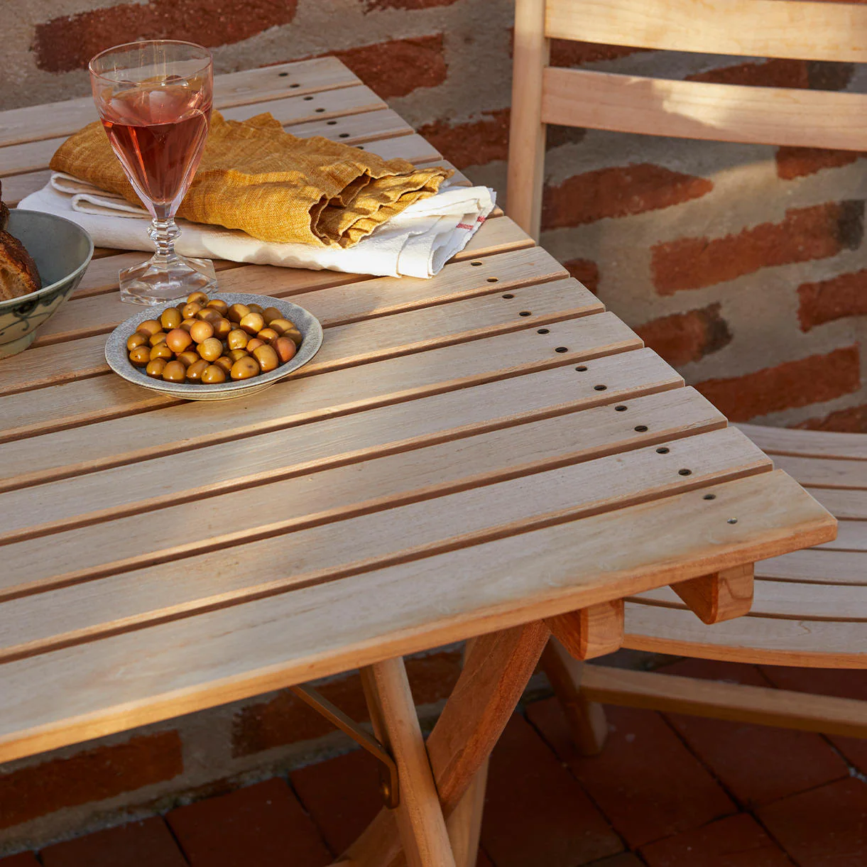 Selandia Folding Rectangular Teak Table - Image 5