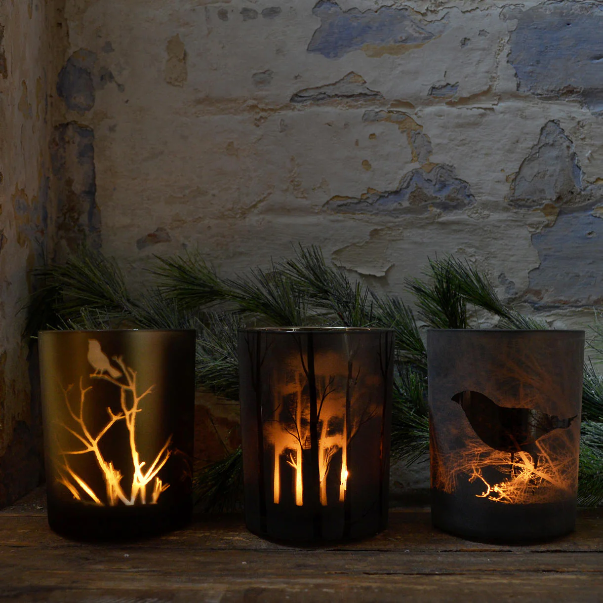 Set of 3 Autumn Glass Votives - Image 4