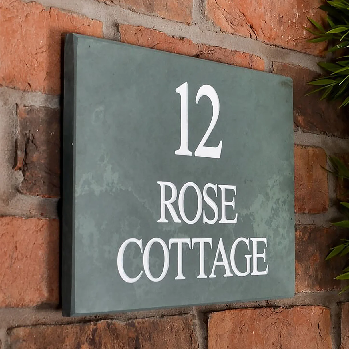 Smooth Slate Three Line House Signs - Image 3