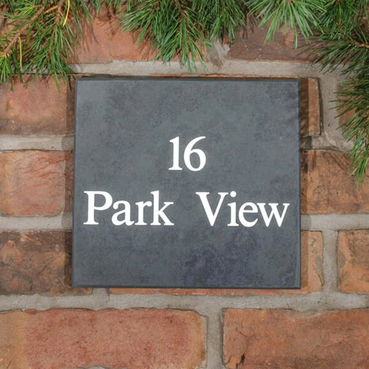 Smooth Slate Two Line House Signs - Image 2