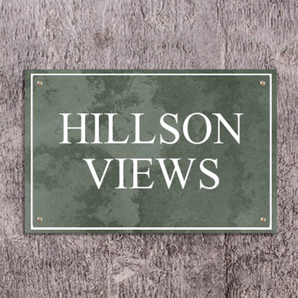 Smooth Slate Two Line House Signs - Image 3