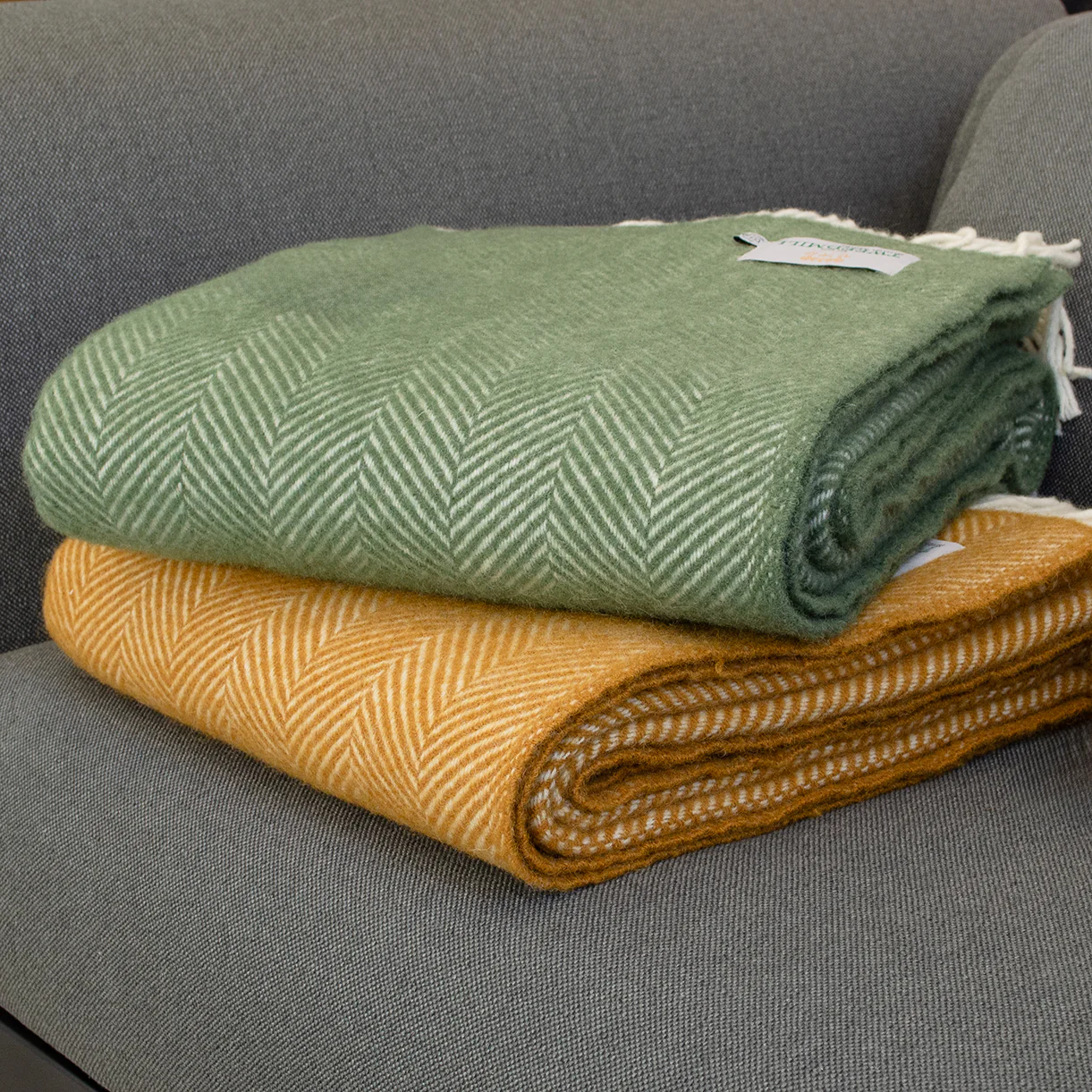 Soft Wool Fishbone Pattern Throws - Image 5
