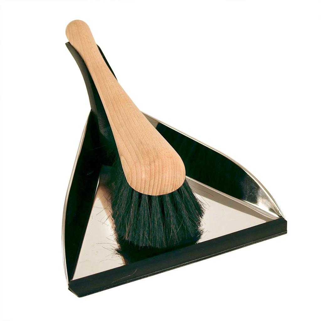 Steel Dustpan with Horsehair Brush - Image 3