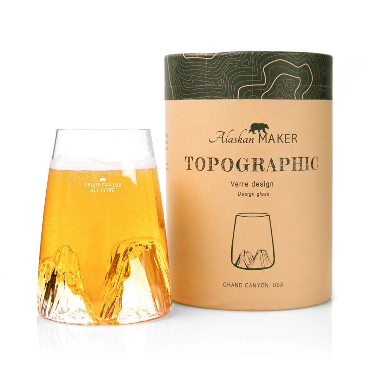 Topographic Mountain Beer Tumbler - Image 8