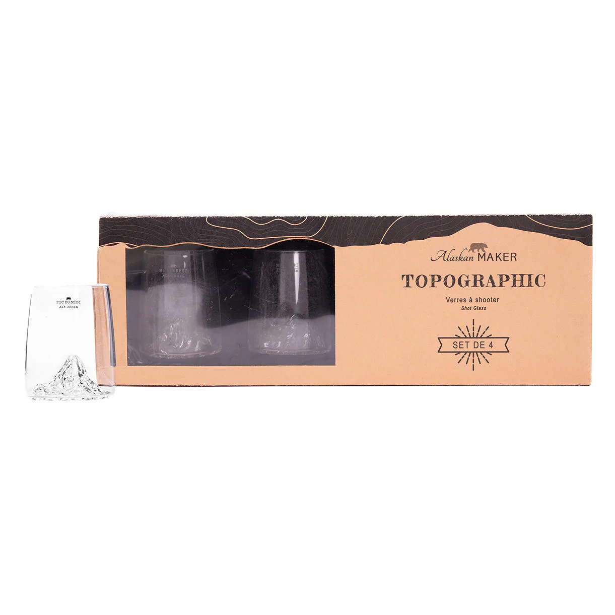 Topographic Mountain Shot Glasses Set of 4 - Image 5