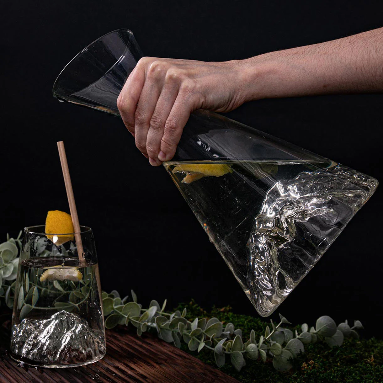 Topographic Mountain Water Carafe - Image 3