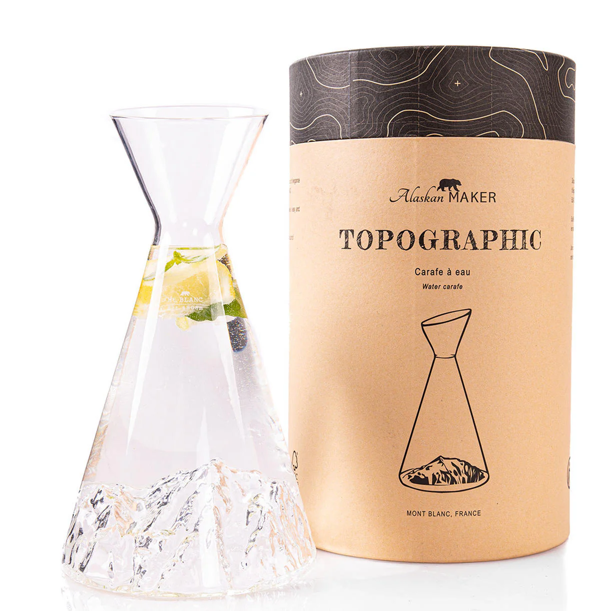 Topographic Mountain Water Carafe - Image 6