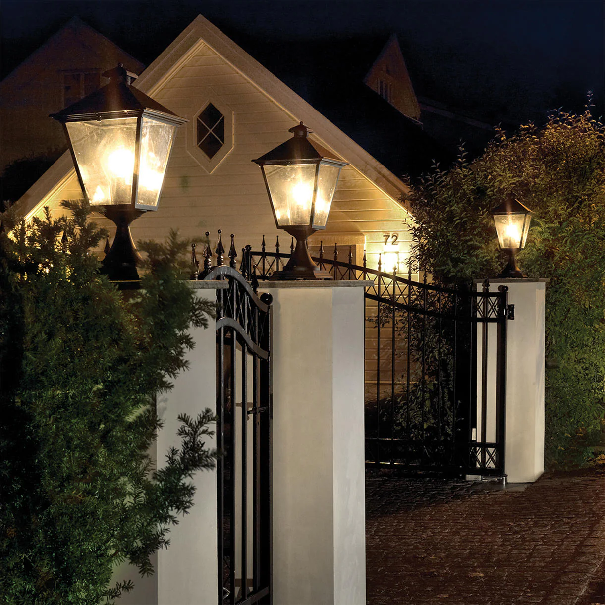 Turin Grande Outdoor Pedestal Lanterns - Image 2